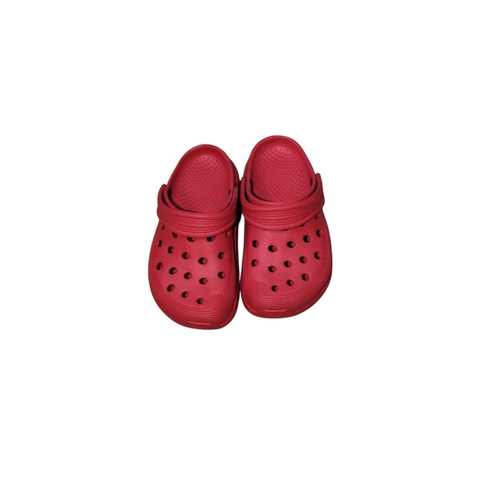 Little Kids Garden Shoes 10 11 Red Clog Slip On Slide Sandals Beach Water Shoes